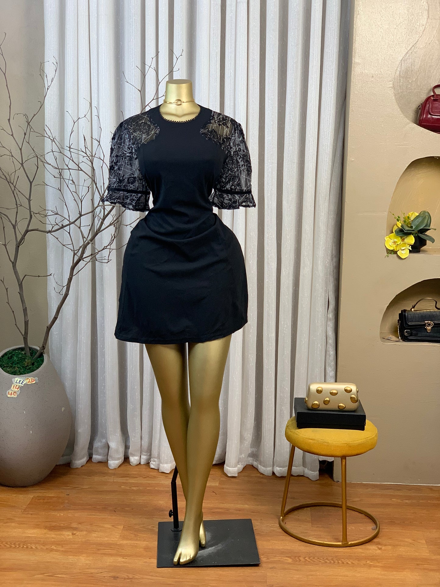 LEE24 SIZE14 Black DRESS Length40