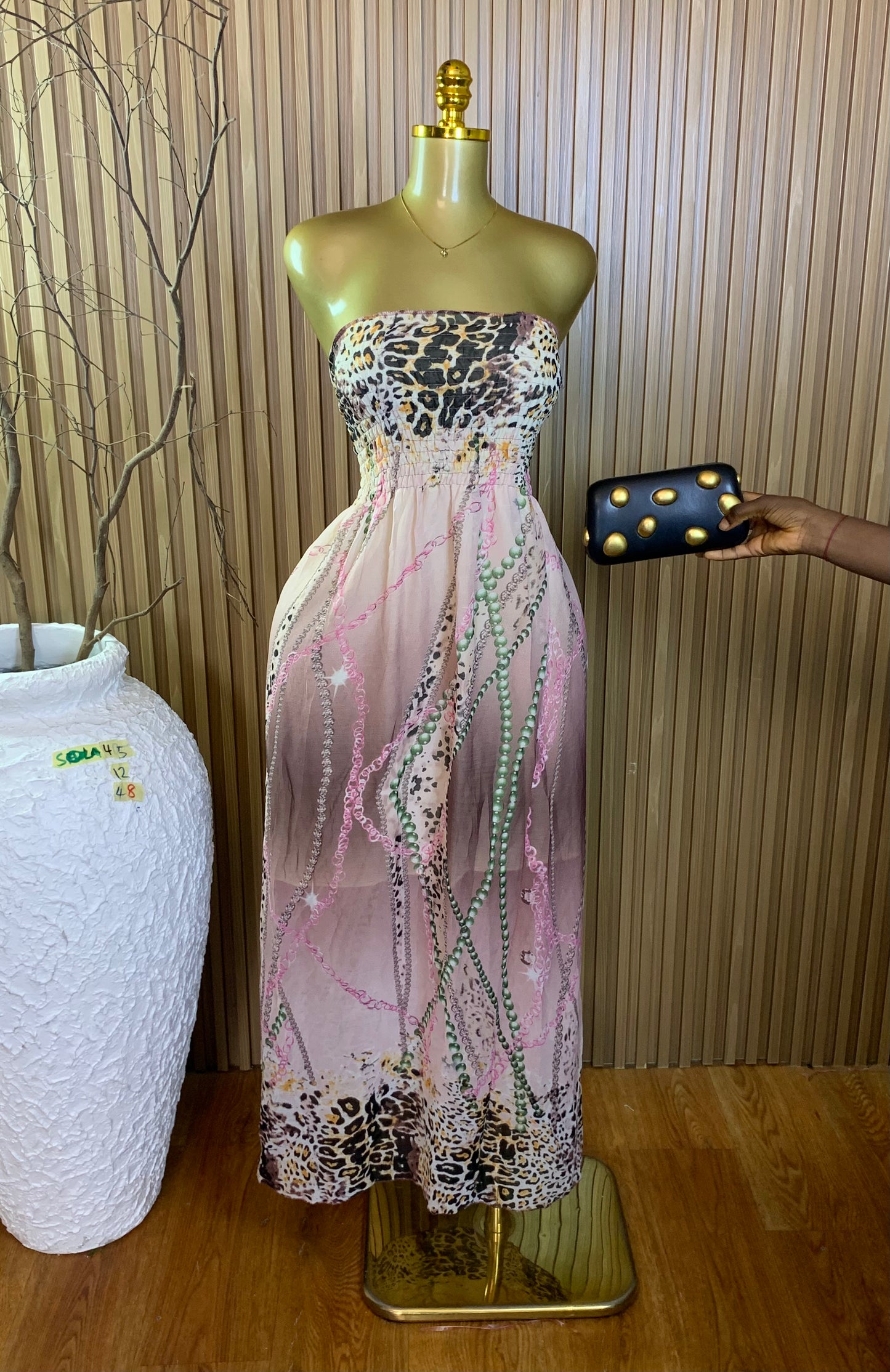 SOLA45 SIZE12 Length48 chiffon dress