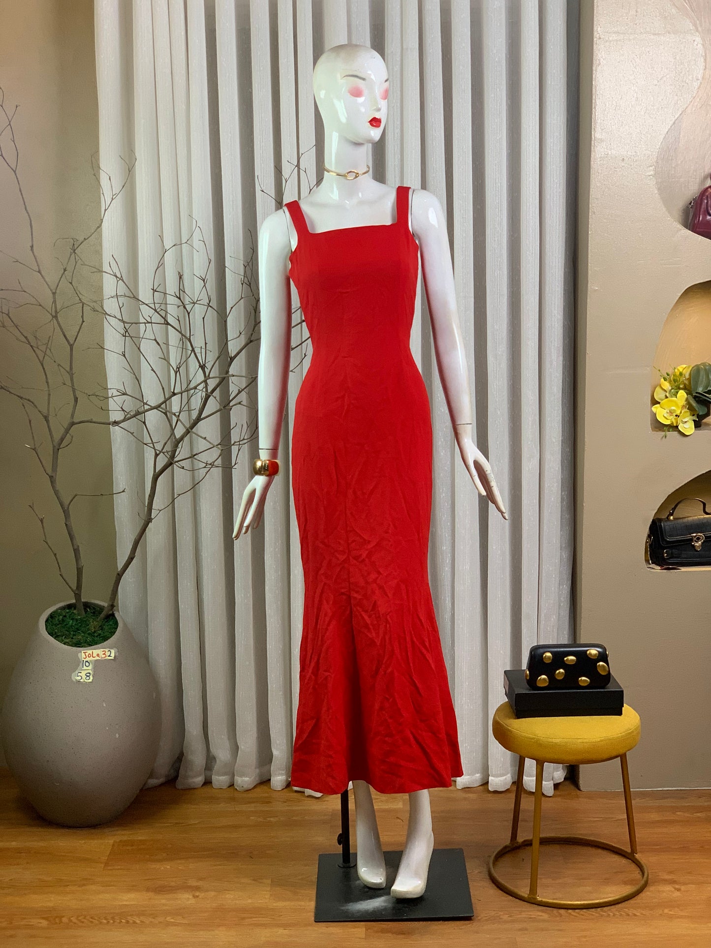 JOLA32 SIZE8 Red DRESS Length58