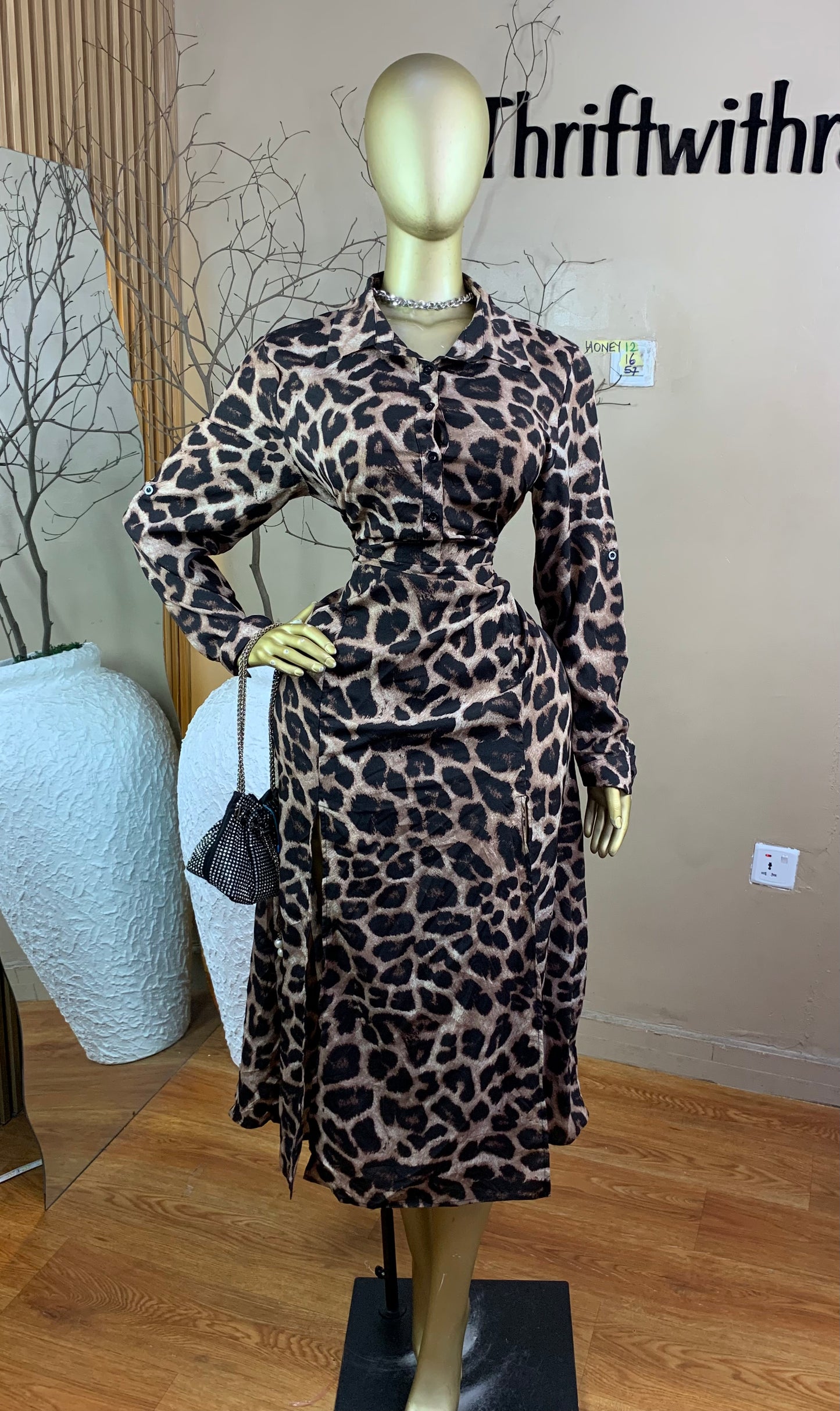SIZE16 HONEY12 Length57(Animal prints)
