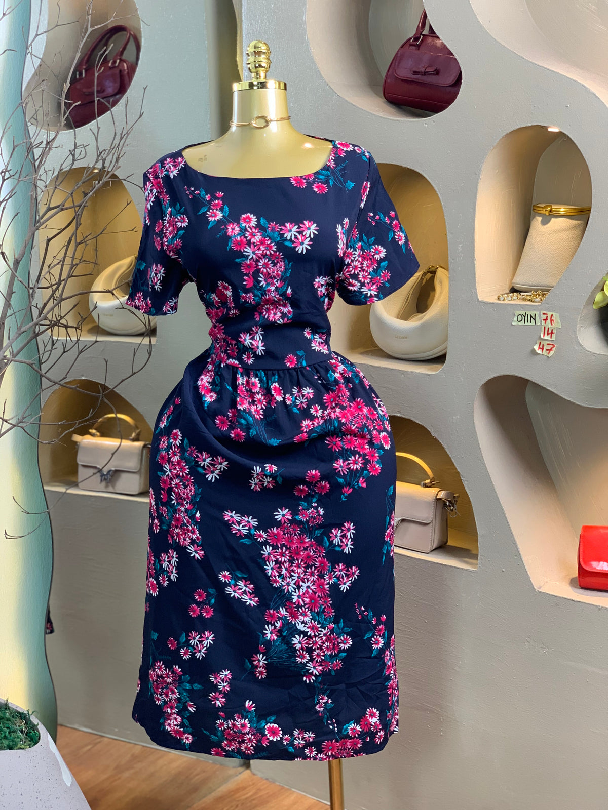 OYIN76 SIZE14 floral DRESS Length47