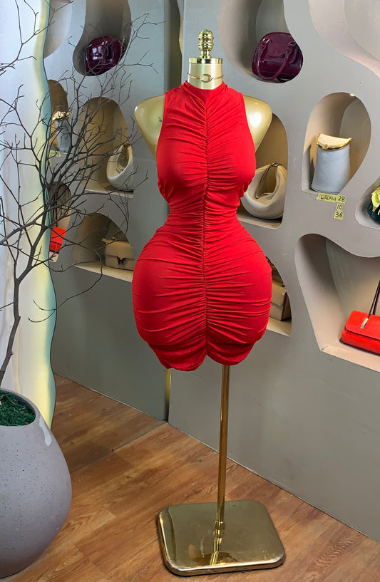 WALK-IN28 SIZE10 Length36 red dress