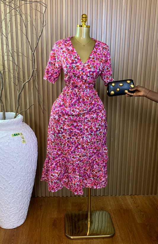 SOLA3 SIZE12 Length50 multi color dress