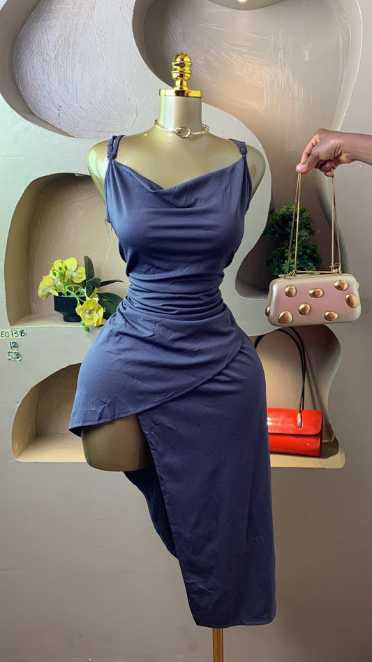 LEO136 GREY DRESS SIZE14 Length53