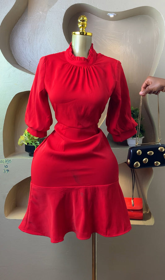 LEO150 RED DRESS SIZE10 Length39