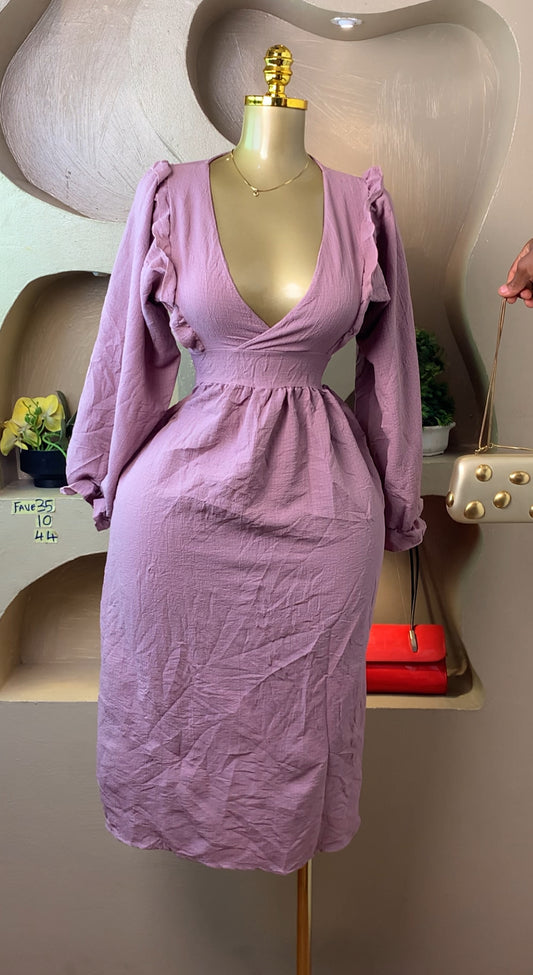 FAVE35 PURPLE DRESS SIZE10 Length44
