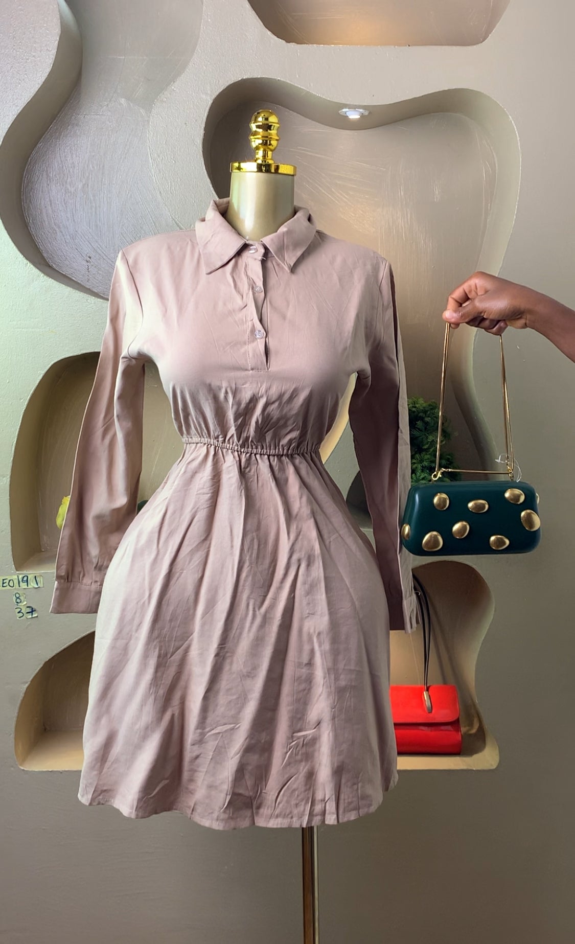 LEO191 BROWN DRESS SIZE8 Length37