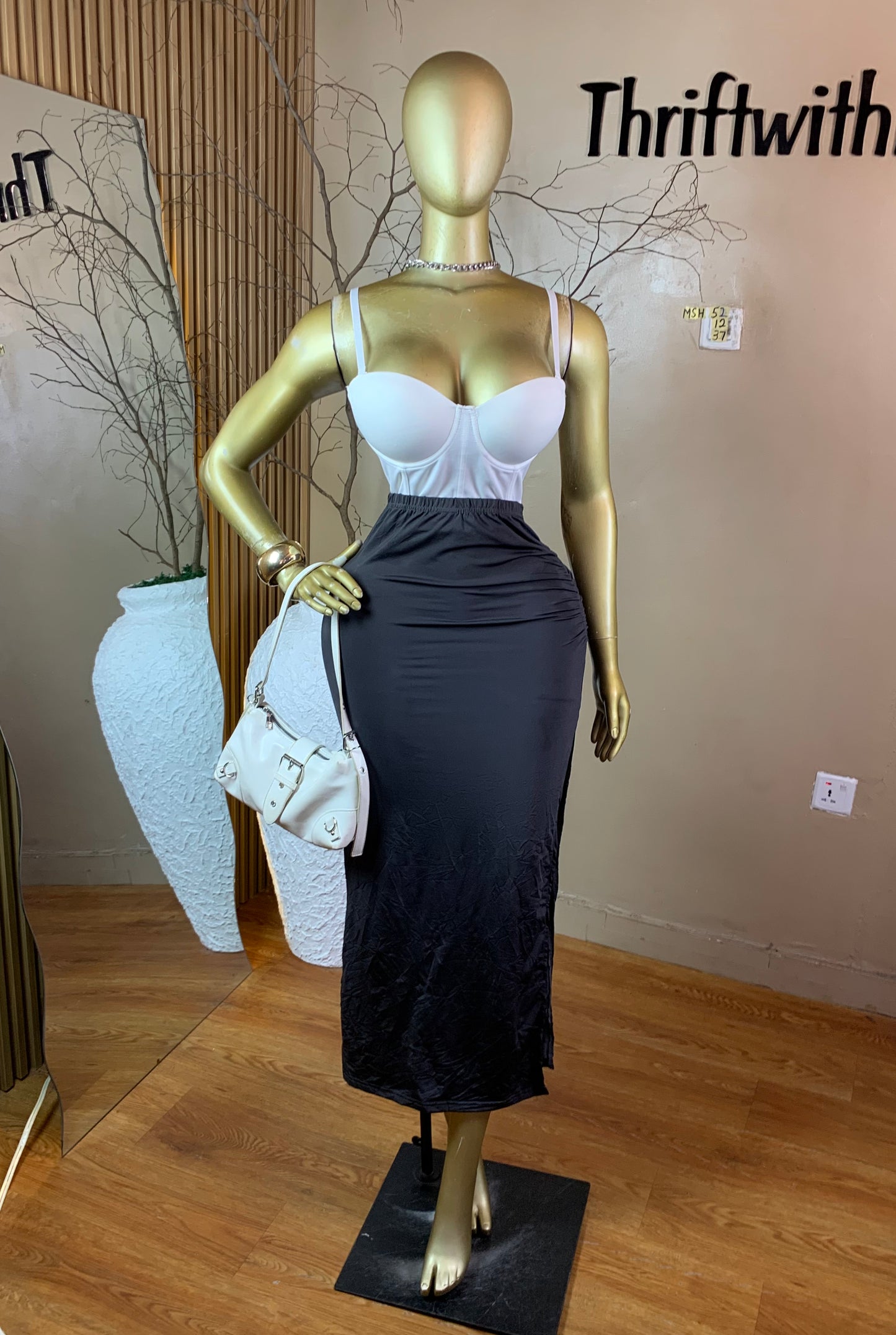 SIZE12 MSH52 GREY SKIRT ONLY Length37