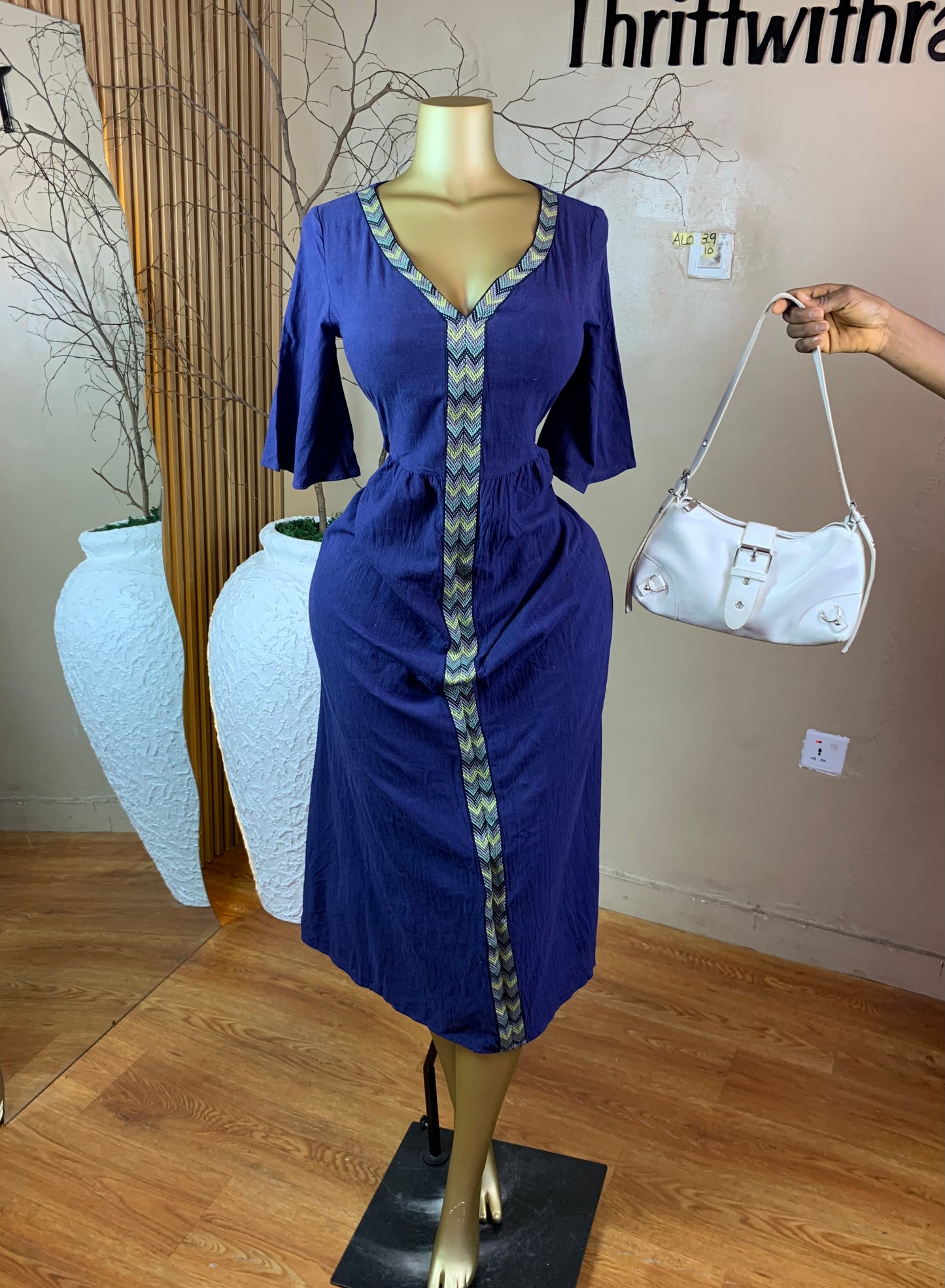 SIZE10 ALO39 BLUE DRESS