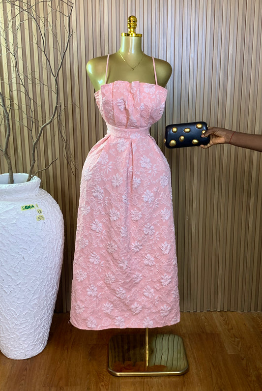 SOLA1 SIZE12 Length54 Pink dress