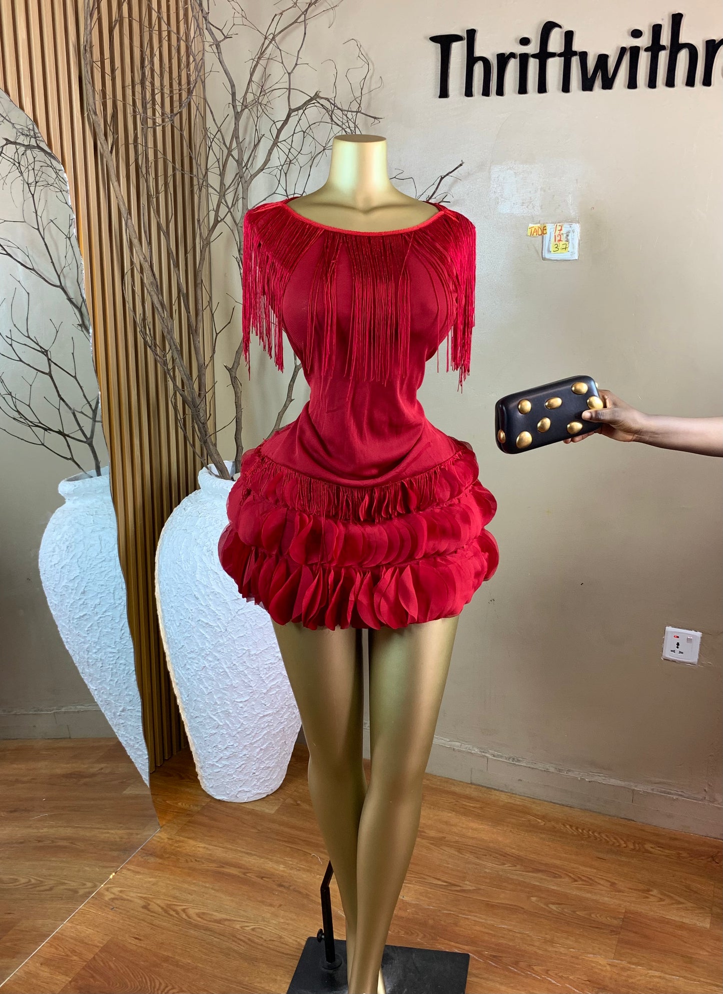 TADE17 SIZE12 Length37 Wine dress