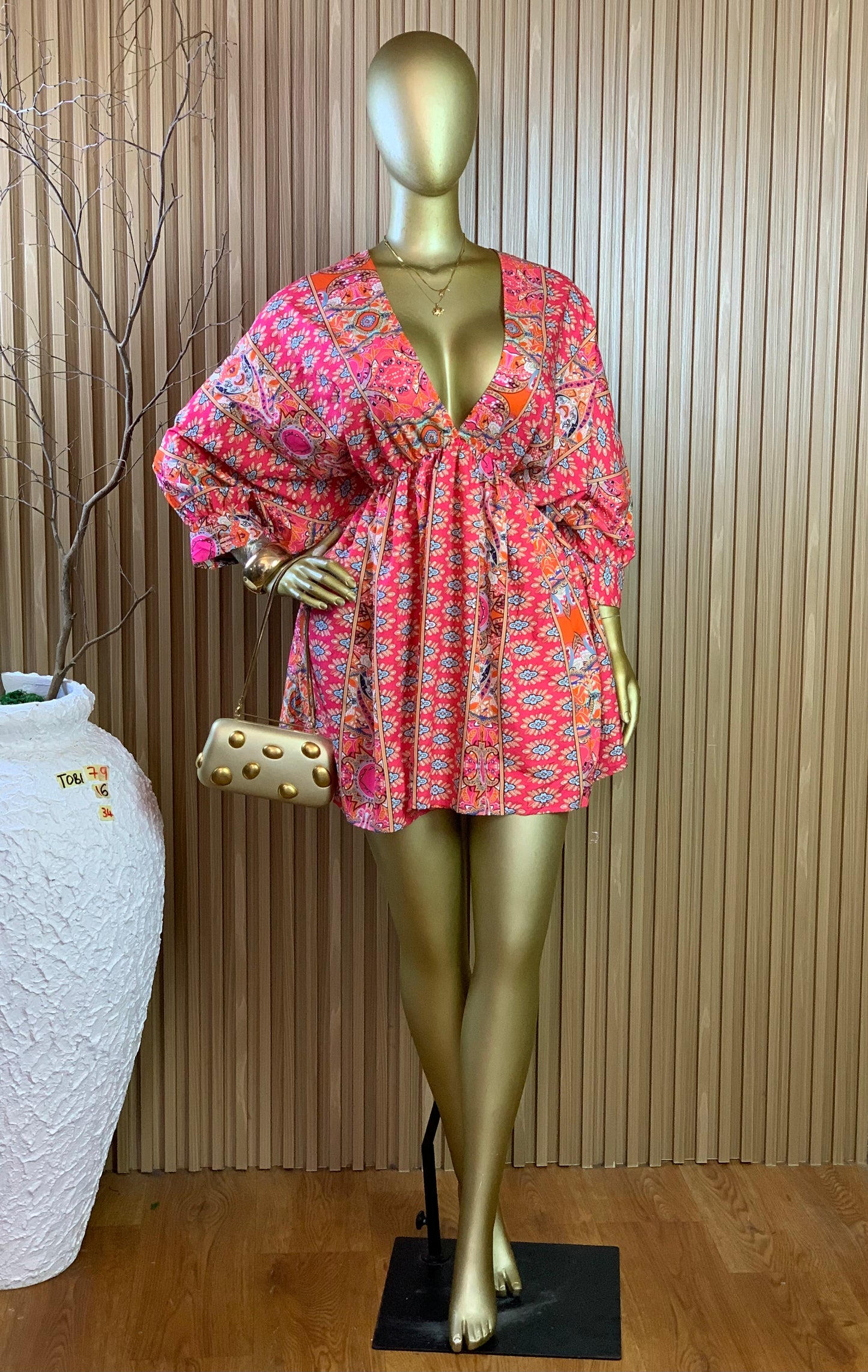 TOBI79 SIZE16 Length34 multi color dress