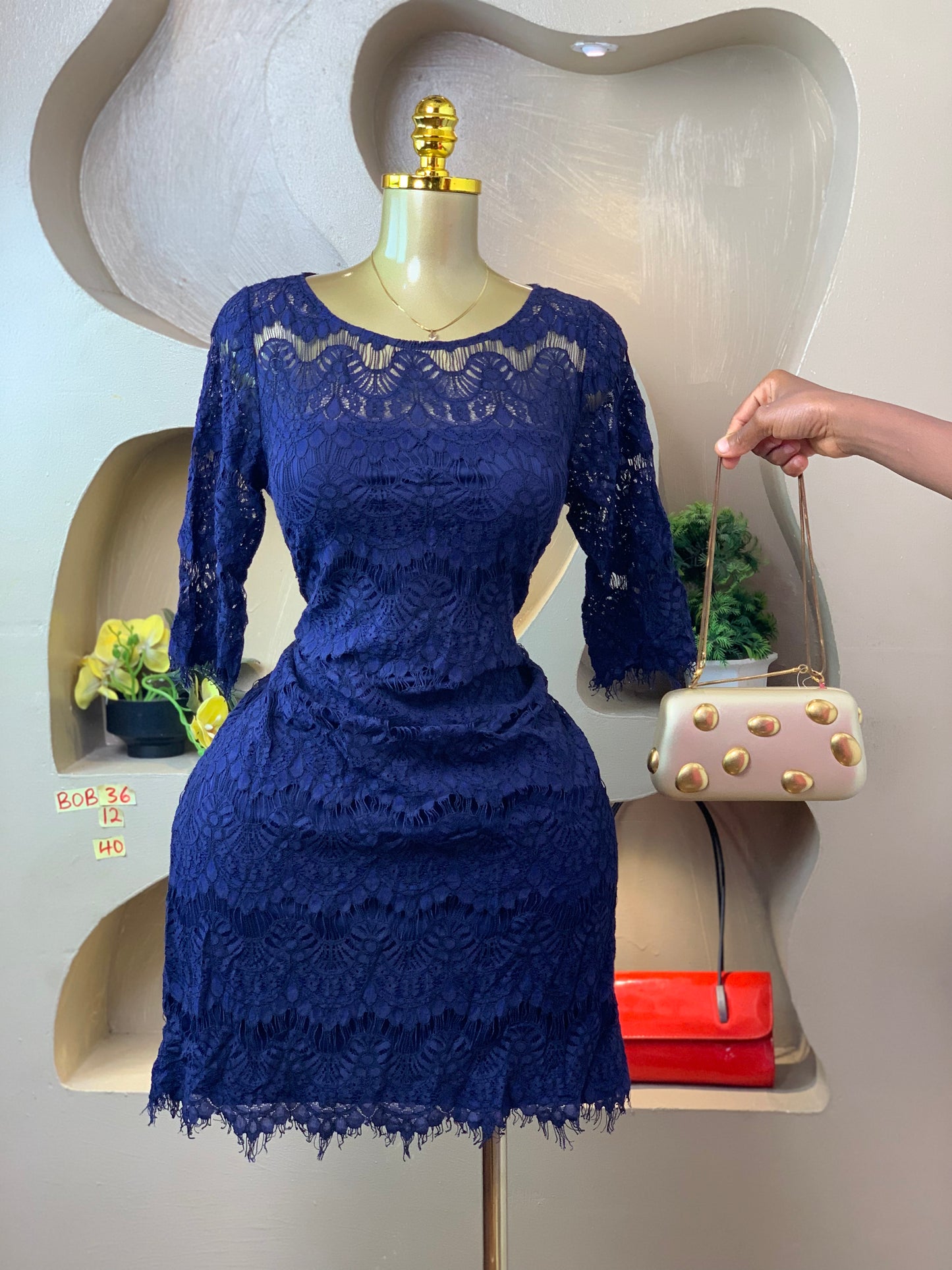BOB36 SIZE12 Purple DRESS Length40
