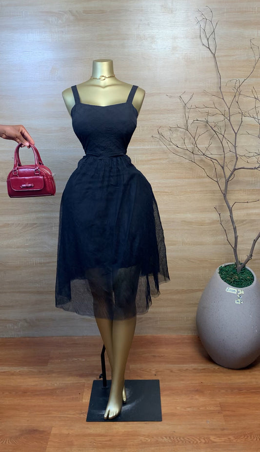SIZE8 ZOOM41 Black Dress Length48