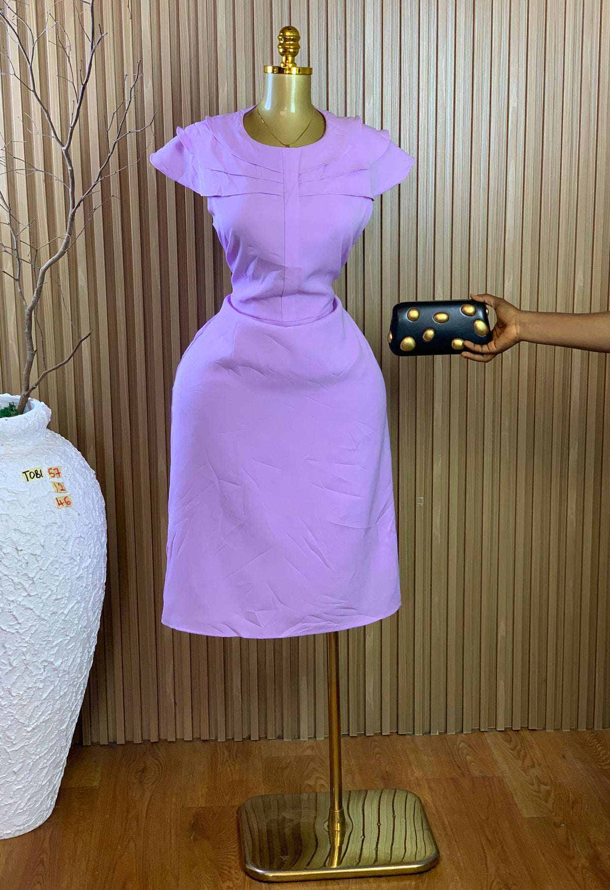 TOBI57 SIZE12 Length46 Lilac corporate dress Little stain