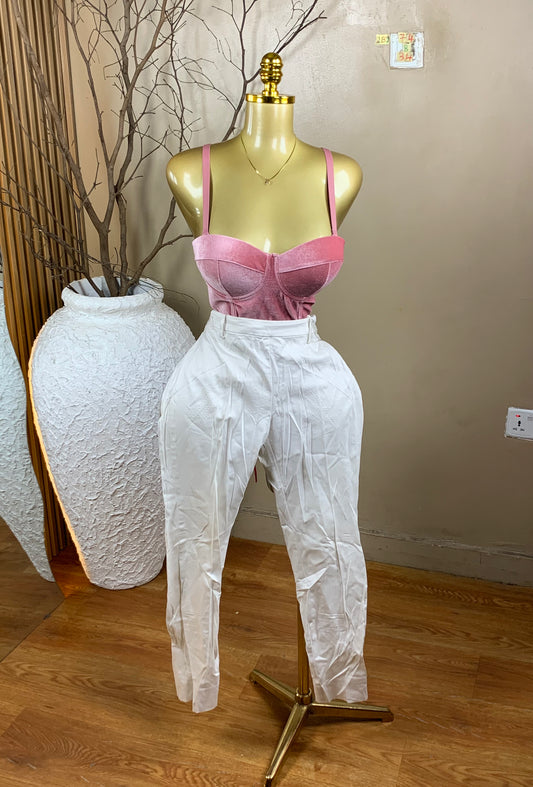 2Baggy Jean74 SIZE8 Length34 white