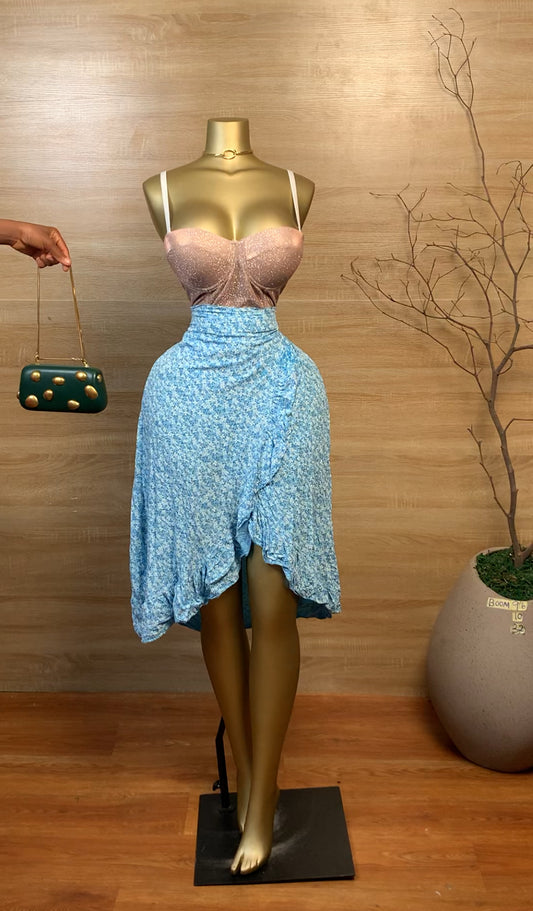 SIZE10 BOOM96 Floral Skirt Length32