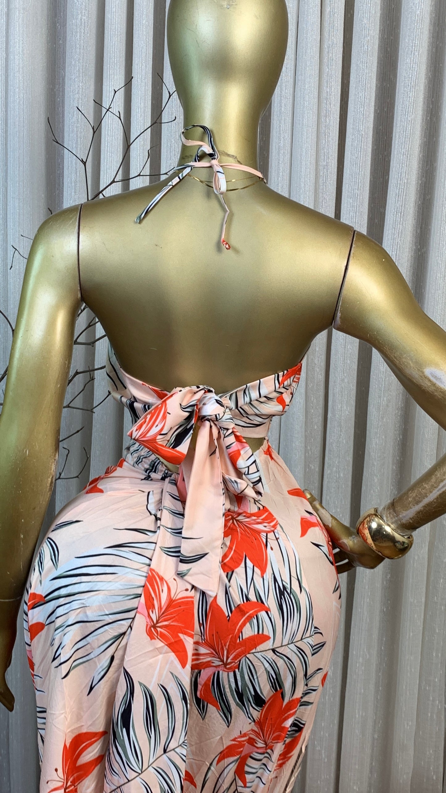 SASSY16 SIZE10 Leaf print DRESS Length53