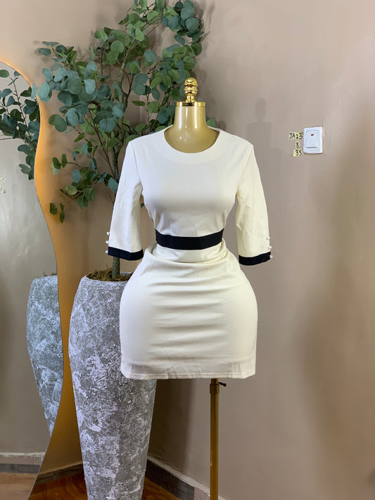 SIZE8-16 Corporate dress white JAN23 Length35