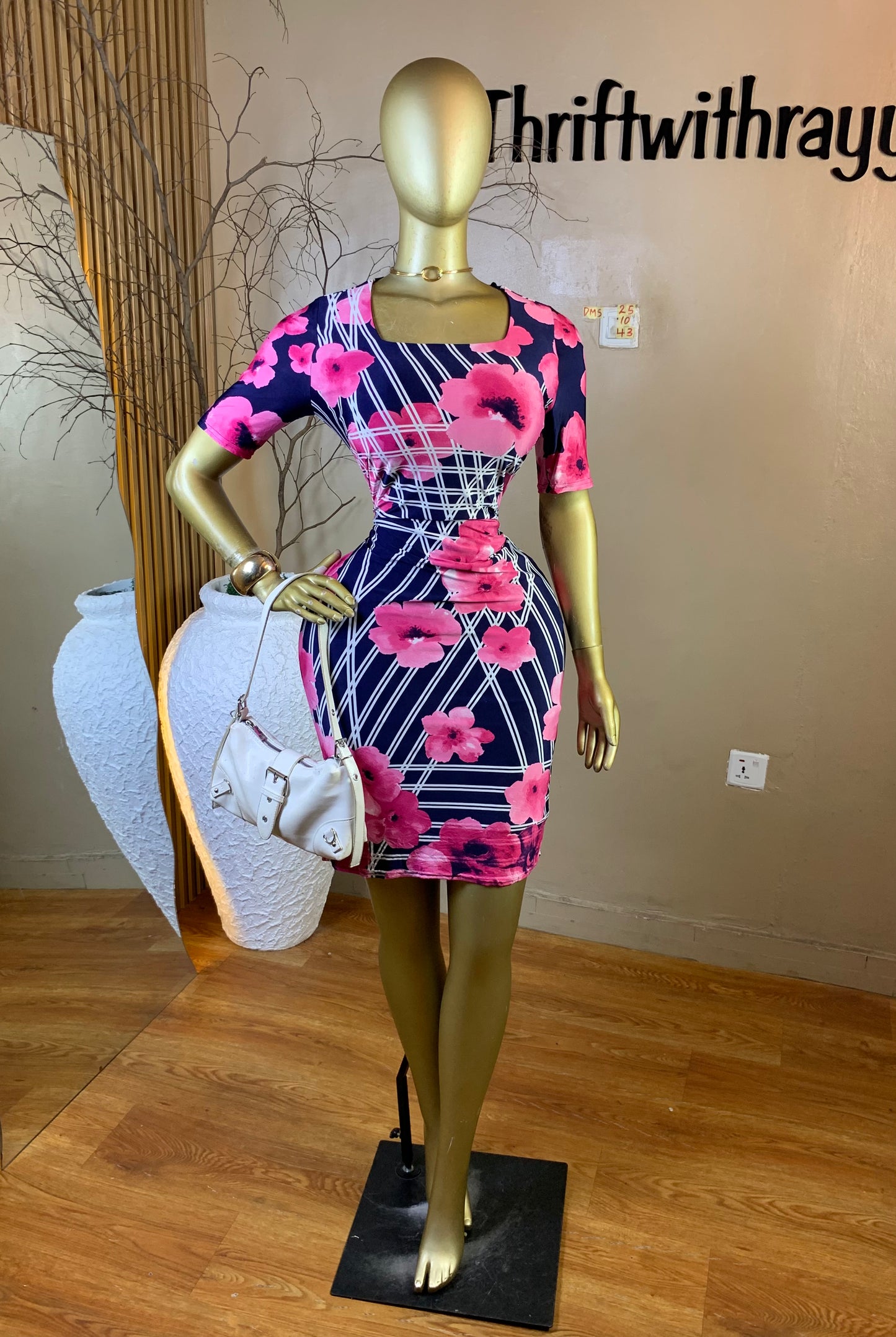 DAMSEL25 SIZE10 Length43 floral dress