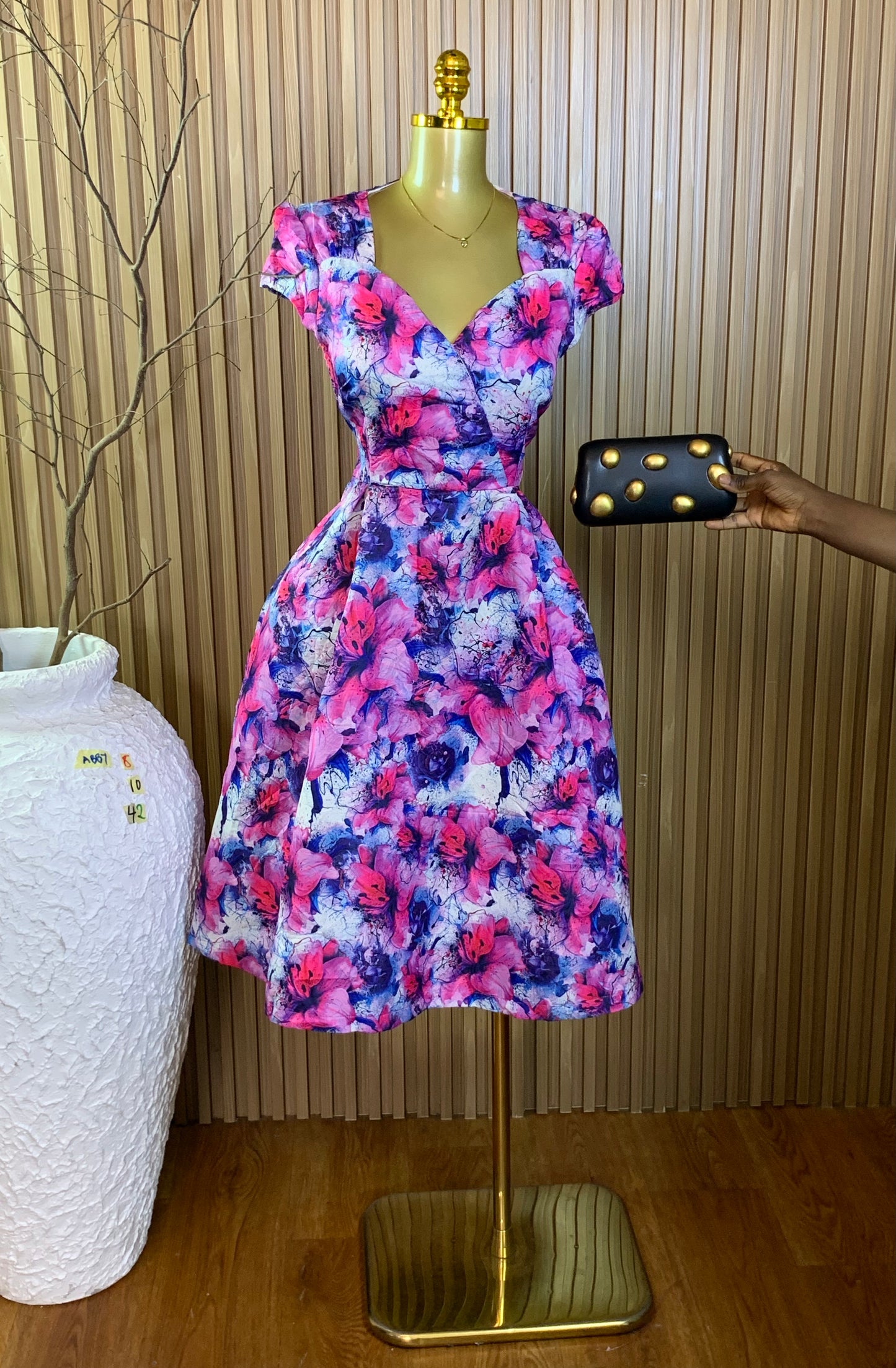 ABBY8 SIZE10 Length42 floral dress