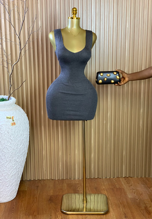 KEMI5 SIZE6 Length33 grey dress