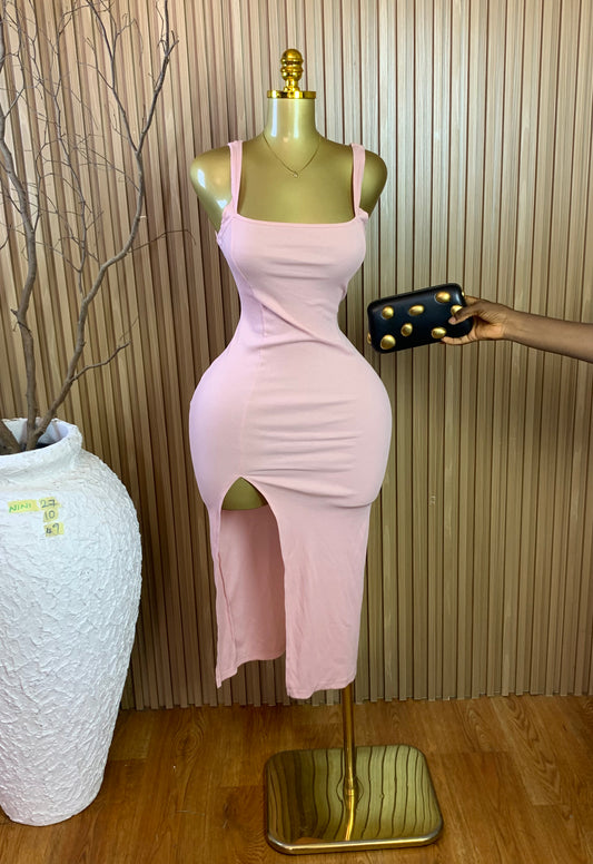 NINI27 SIZE10 Length49 Peach dress