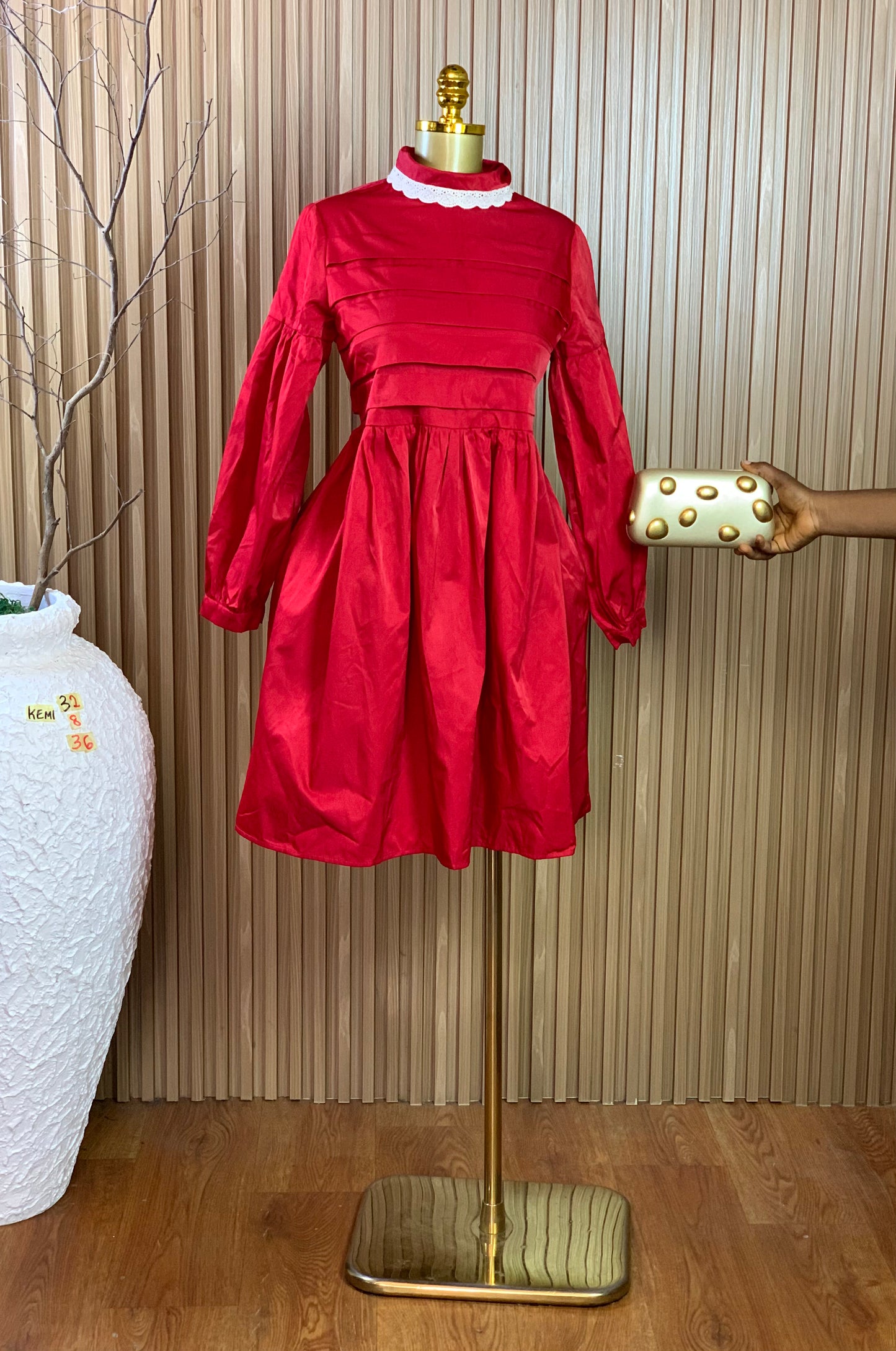 KEMI32 SIZE8 Length36 red free dress