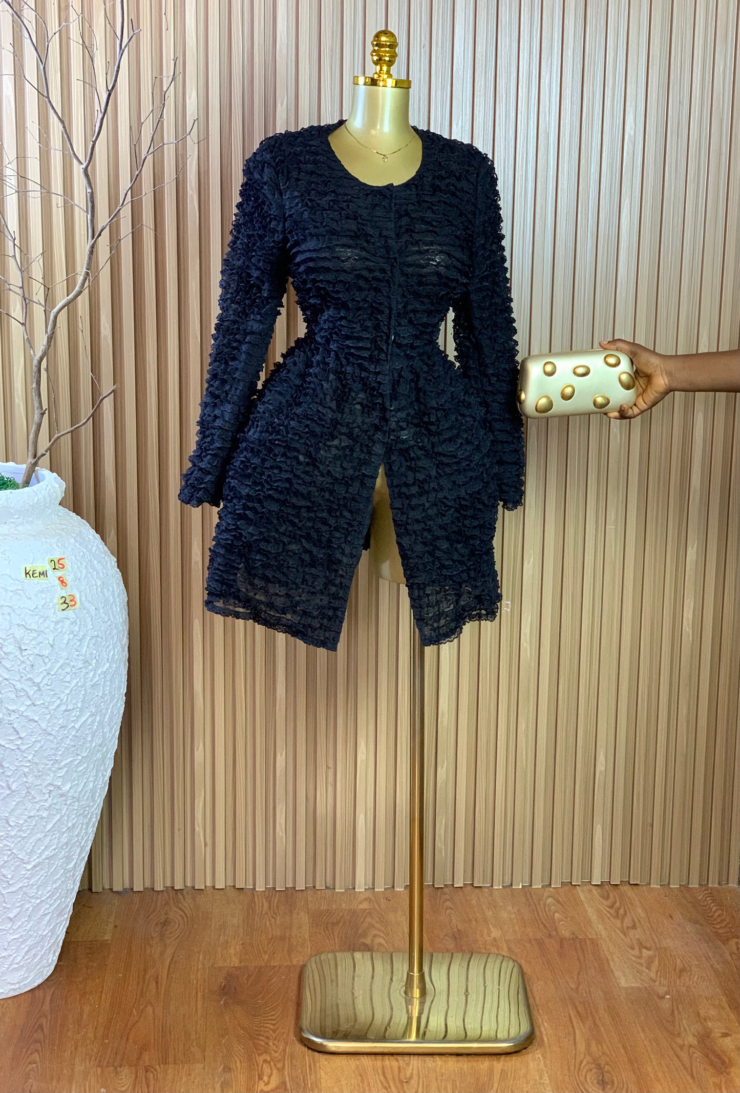 KEMI25 SIZE8 Length33 black dress
