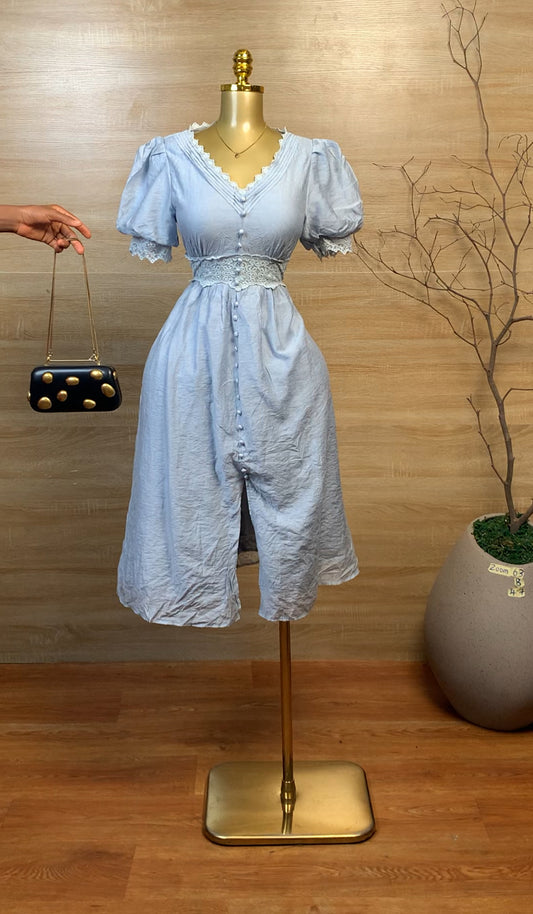 SIZE8 ZOOM63 Blue Dress Length47