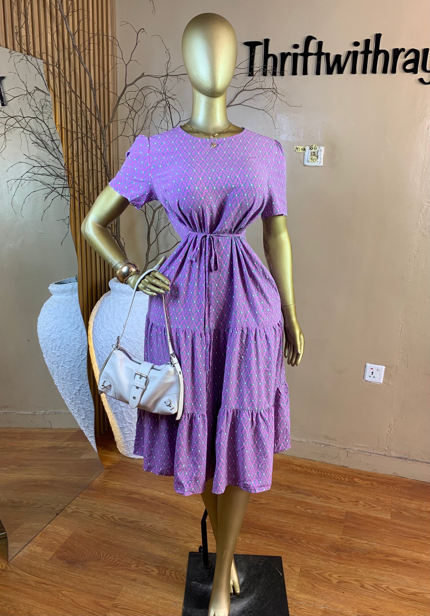 MINA66 SIZE12 Length50 Lilac dress