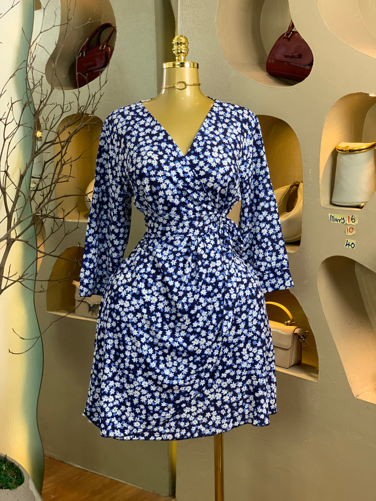 MARY16 SIZE10 floral DRESS Length40