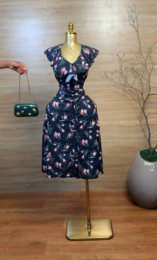 SIZE8 ZOOM61 Floral Dress Length47