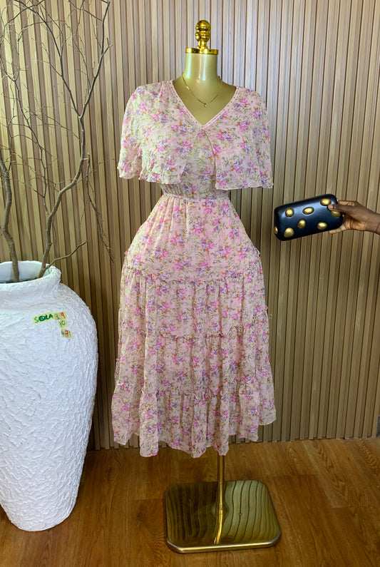SOLA39 SIZE10 Length47 chiffon dress