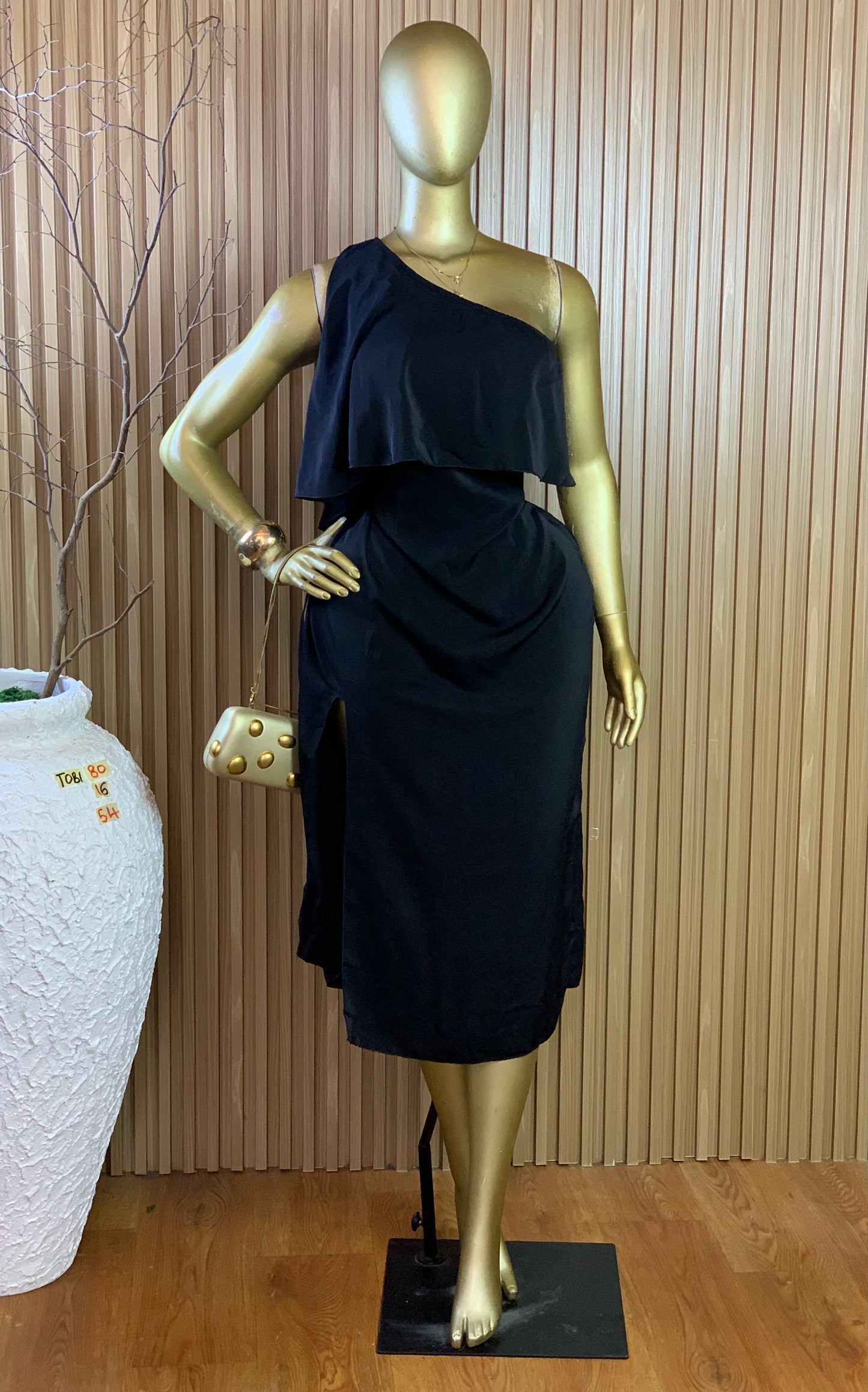 TOBI80 SIZE16 Length54 black dress