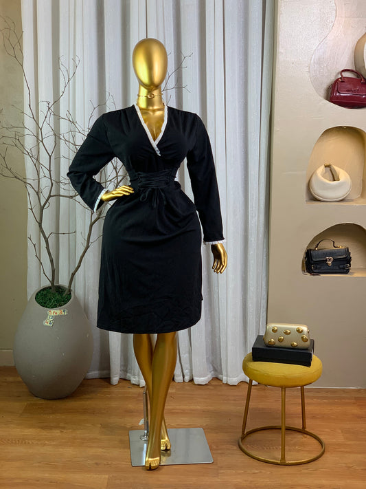 TIFE39 SIZE12 Black DRESS Length44