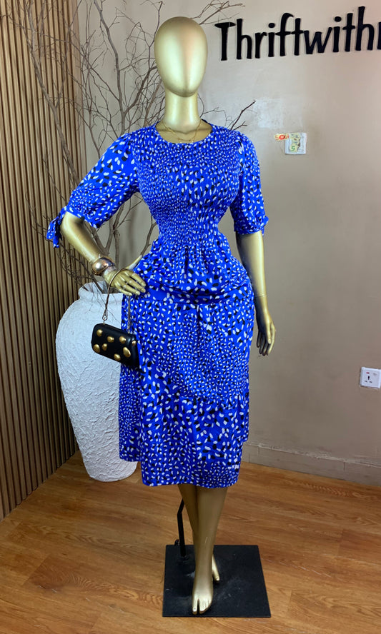 SOLA54 SIZE14 Length51 blue dress