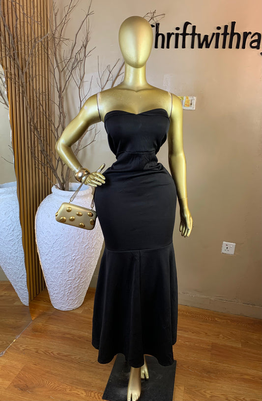 KEJI4 SIZE14 Length54 Black party dress