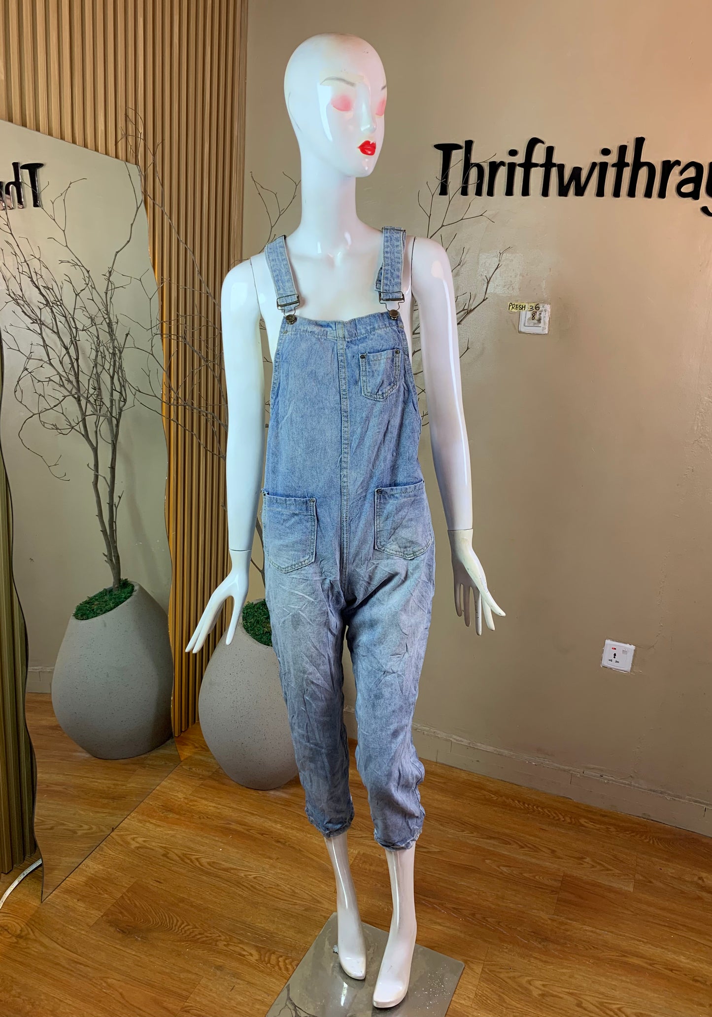 PRESH36 DENIM JUMPSUIT SIZE8