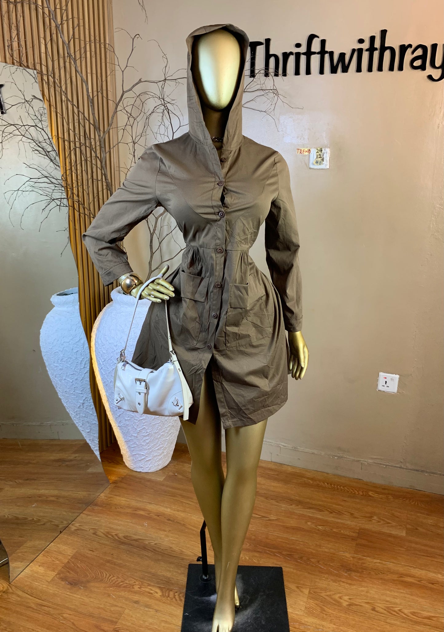 TREND24 SIZE12 Length40 brown dress