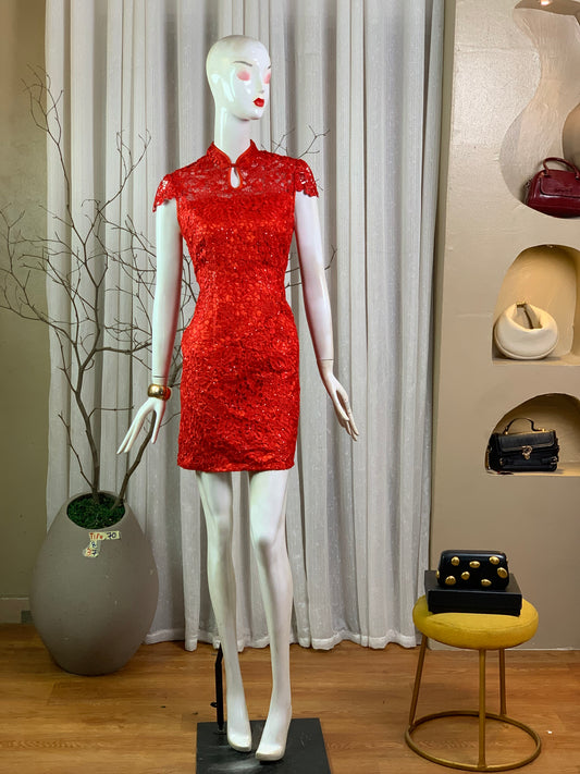 TIFE70 SIZE8 Red DRESS Length37