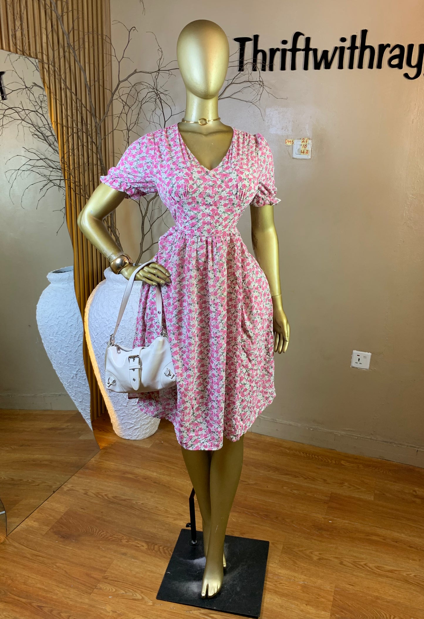 DAMSEL21 SIZE10 Length43 floral dress