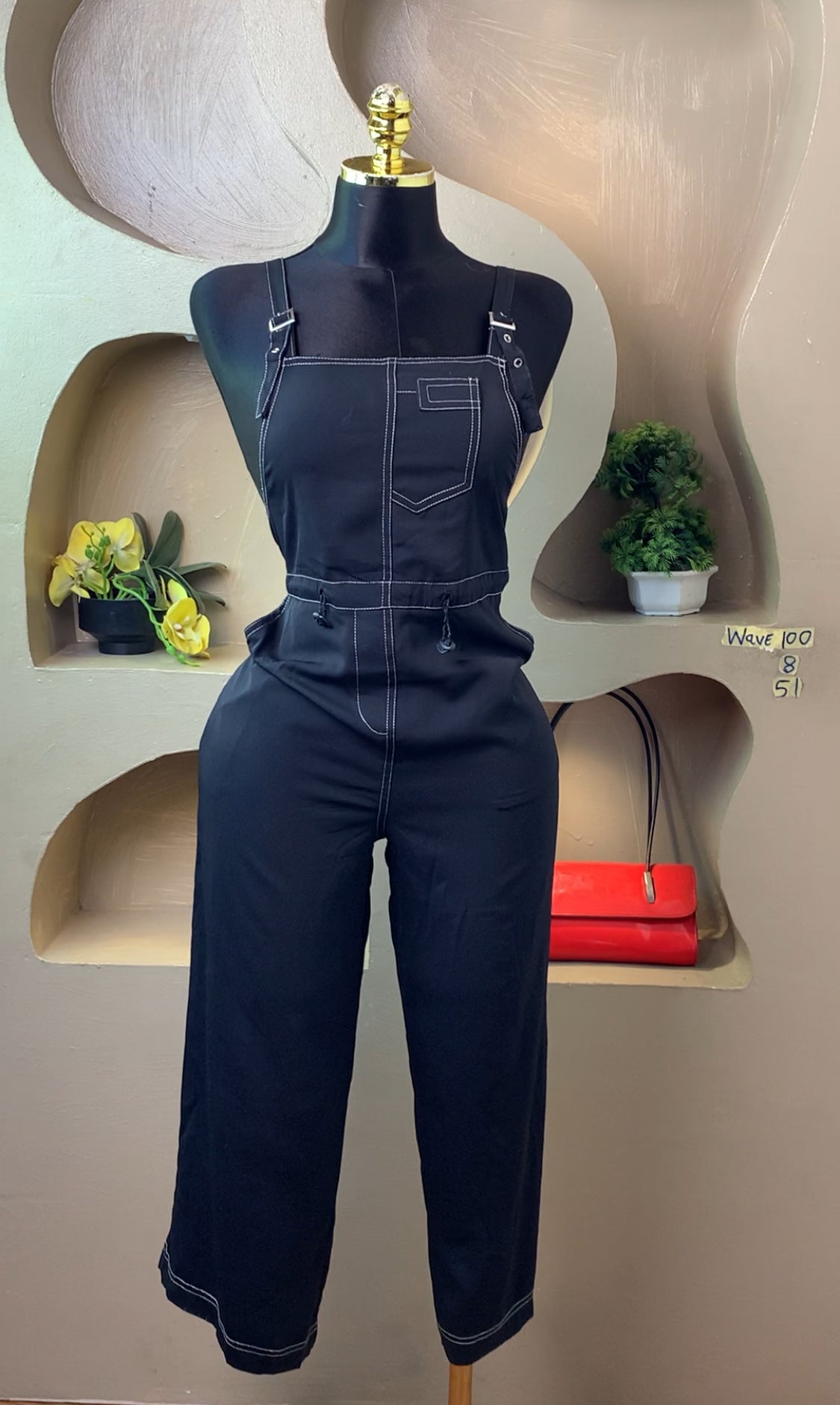 WAVE100 BLACK JUMPSUIT SIZE8 Length51
