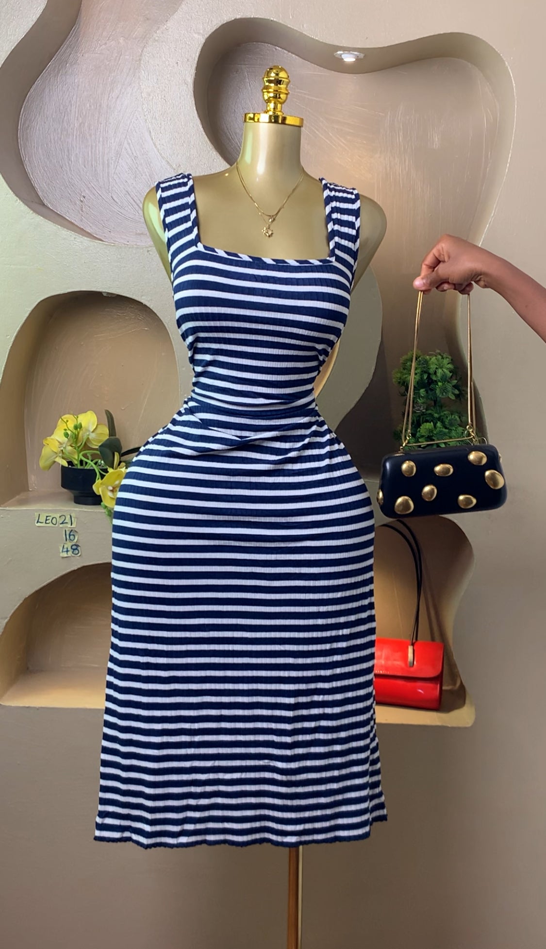 LEO21 STRIPES DRESS SIZE Length48
