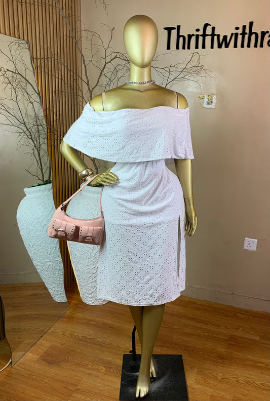 SIZE24 ALO51 WHITE DRESS Length47