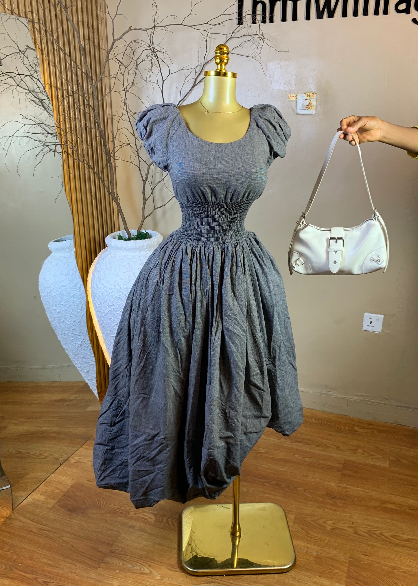DAMSEL42 SIZE6 Length50 grey dress