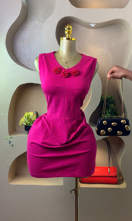 LEO181 PINK DRESS SIZE8 Length34