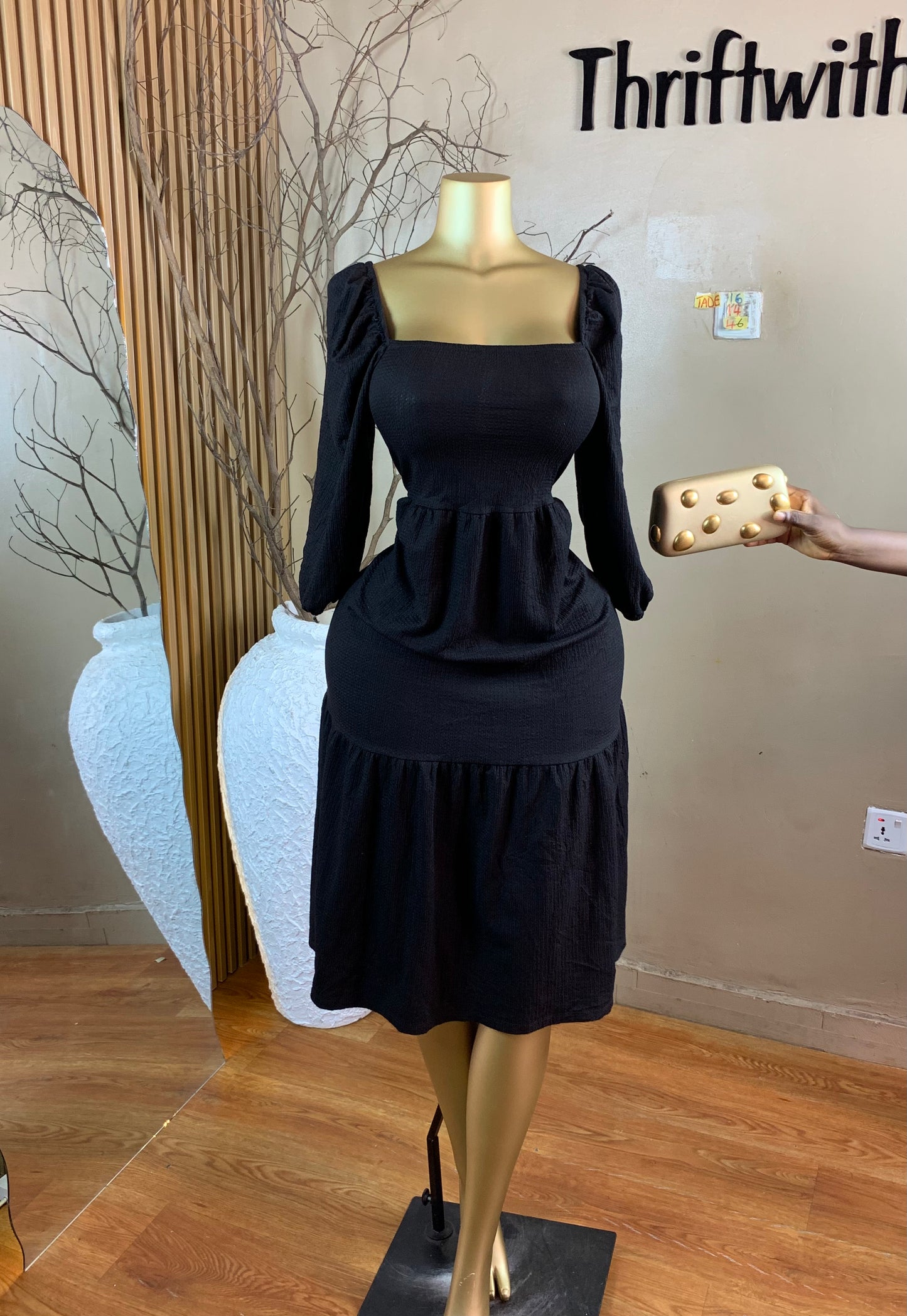 TADE16 SIZE14 Length46 Black dress