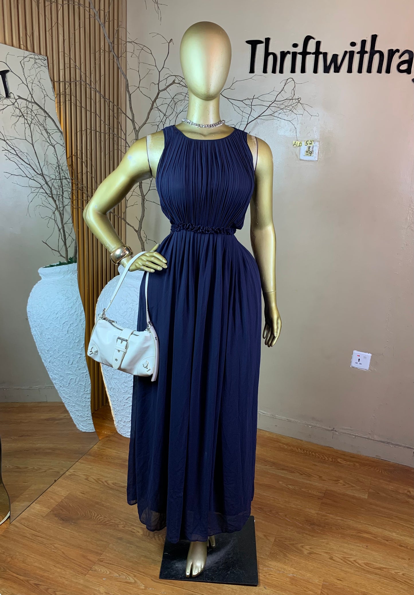 SIZE8 ALO52 BLUE DRESS Length59