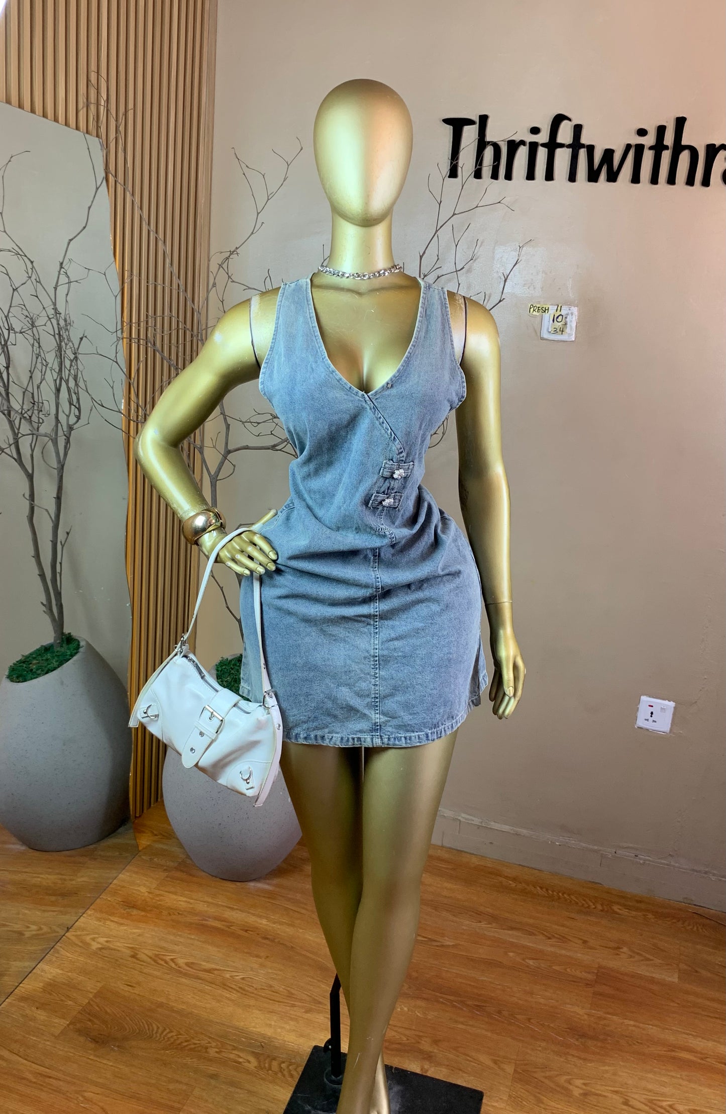PRESH11 DENIM DRESS SIZE10 Length34